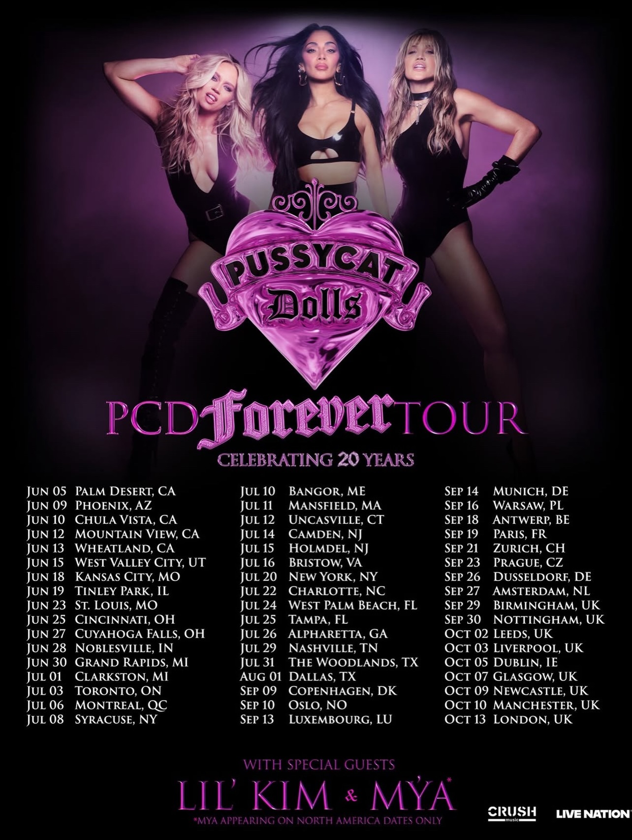 Mýa The Pussycat Dolls: PCD FOREVER TOUR Poster 2026